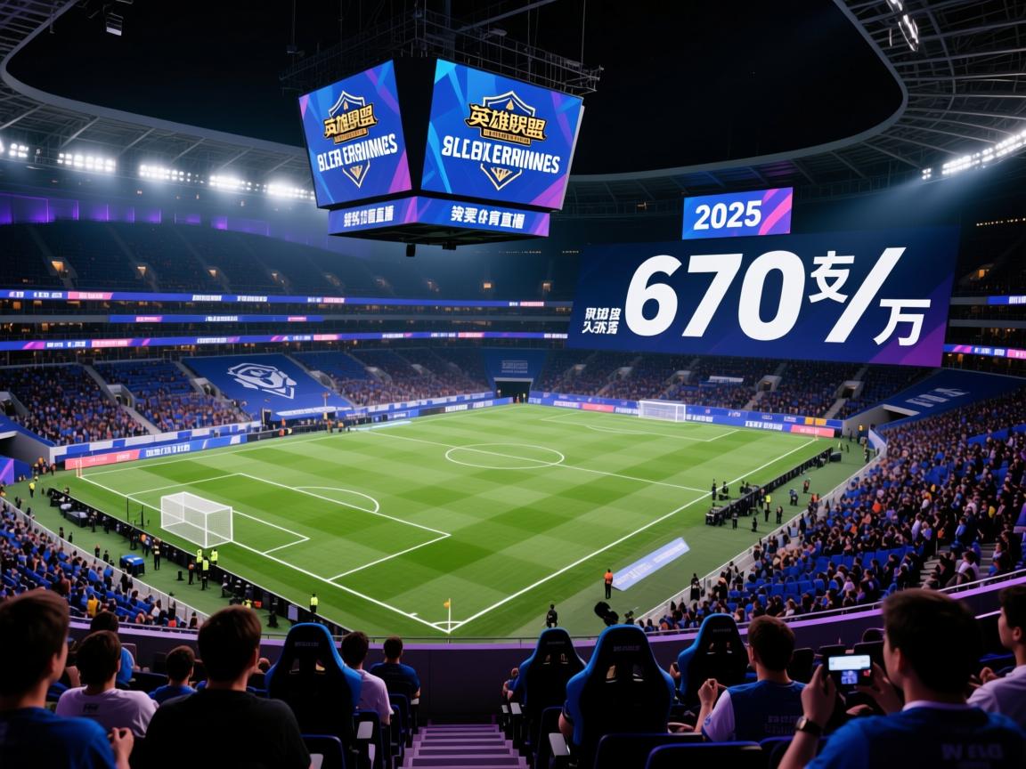 2025《英雄联盟》全球总决赛峰值观众人数突破670万。